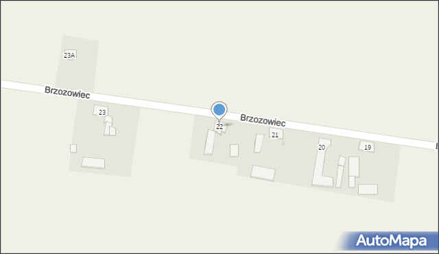 Brzozowiec, Brzozowiec, 22, mapa Brzozowiec