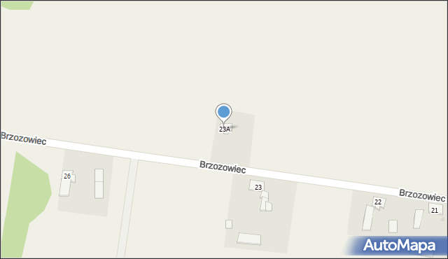 Brzozowiec, Brzozowiec, 23A, mapa Brzozowiec