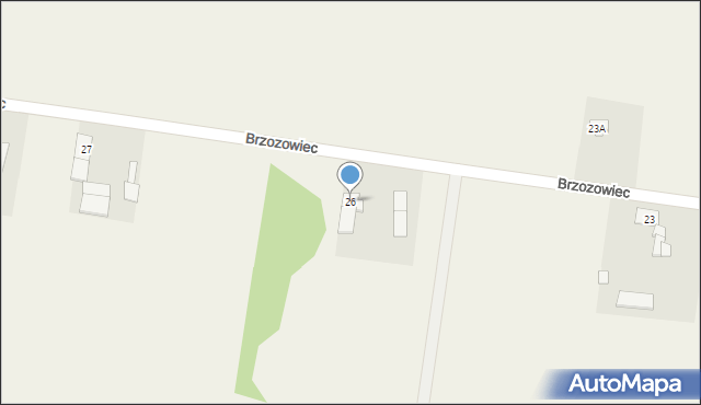 Brzozowiec, Brzozowiec, 26, mapa Brzozowiec