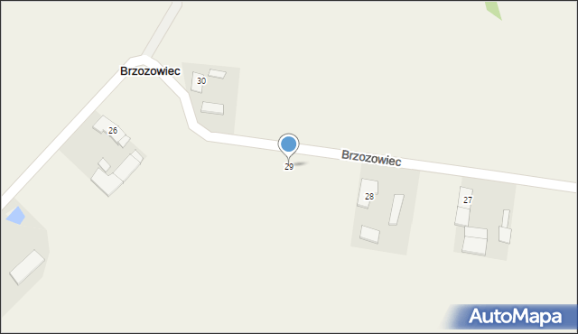 Brzozowiec, Brzozowiec, 29, mapa Brzozowiec