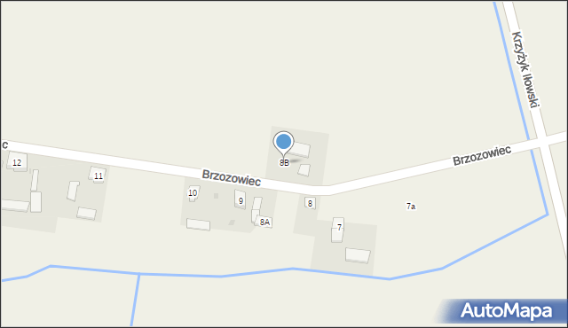 Brzozowiec, Brzozowiec, 8B, mapa Brzozowiec