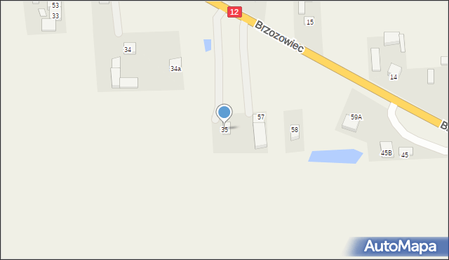 Brzozowiec, Brzozowiec, 35, mapa Brzozowiec