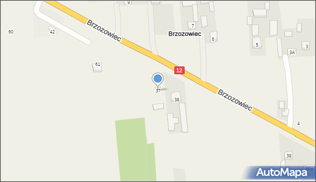 Brzozowiec, Brzozowiec, 37, mapa Brzozowiec