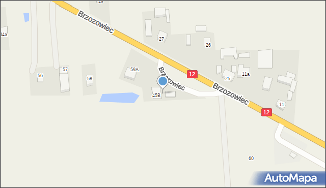 Brzozowiec, Brzozowiec, 59, mapa Brzozowiec