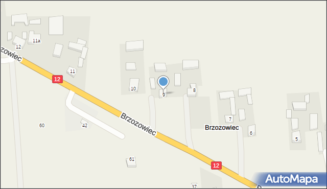 Brzozowiec, Brzozowiec, 9, mapa Brzozowiec