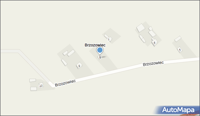 Brzozowiec, Brzozowiec, 8, mapa Brzozowiec