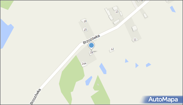 Brzozówka, Brzozówka, 14, mapa Brzozówka