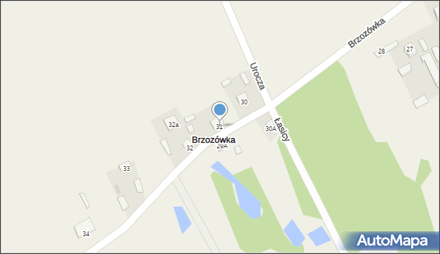 Brzozówka, Brzozówka, 31, mapa Brzozówka