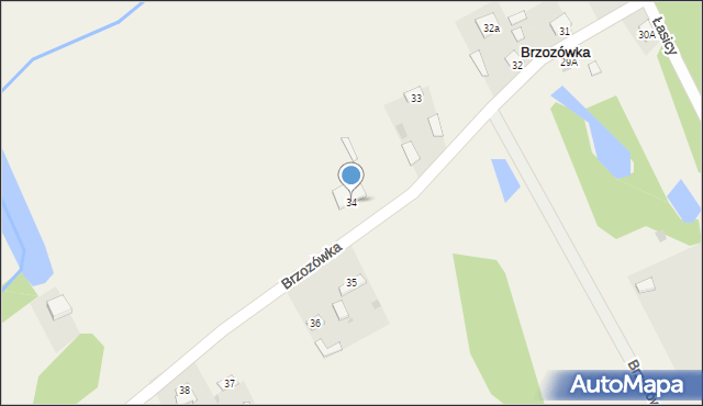 Brzozówka, Brzozówka, 34, mapa Brzozówka