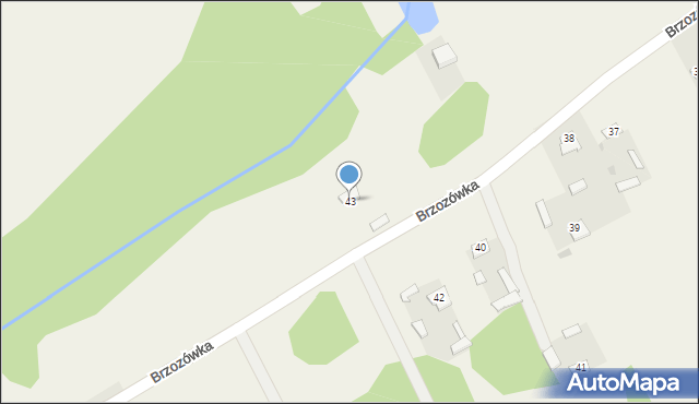 Brzozówka, Brzozówka, 43, mapa Brzozówka