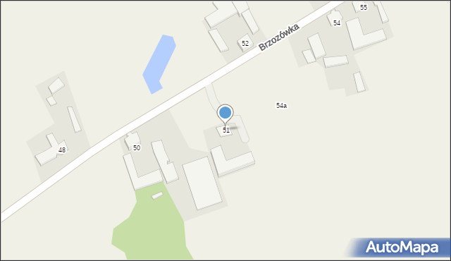 Brzozówka, Brzozówka, 51, mapa Brzozówka