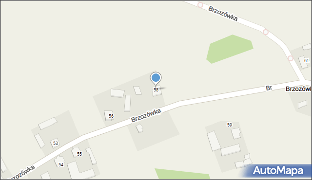 Brzozówka, Brzozówka, 58, mapa Brzozówka