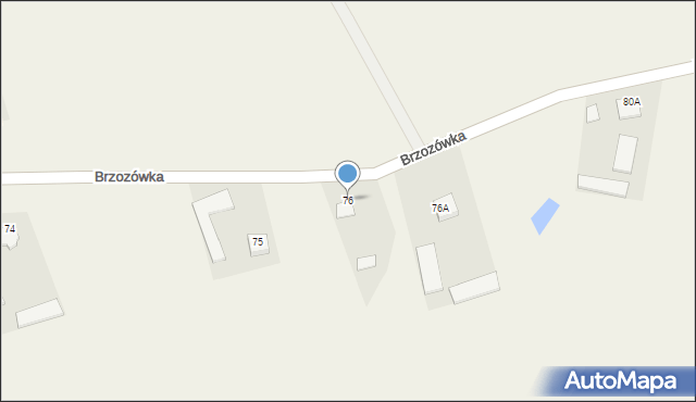 Brzozówka, Brzozówka, 76, mapa Brzozówka