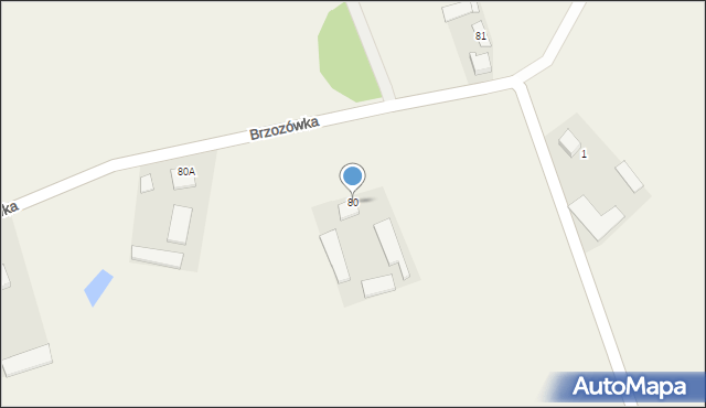 Brzozówka, Brzozówka, 80, mapa Brzozówka