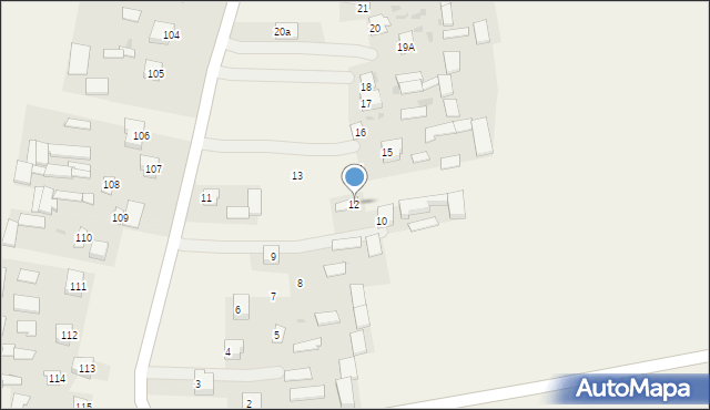Brzozówka, Brzozówka, 12, mapa Brzozówka