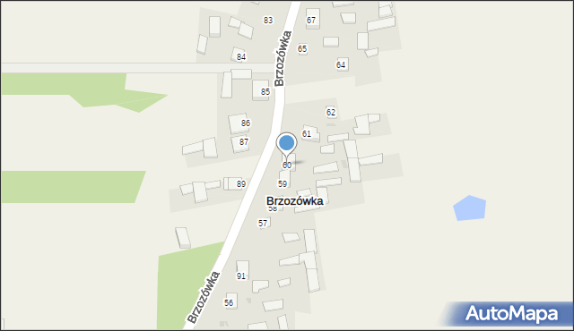 Brzozówka, Brzozówka, 60, mapa Brzozówka