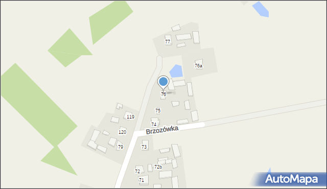 Brzozówka, Brzozówka, 76, mapa Brzozówka