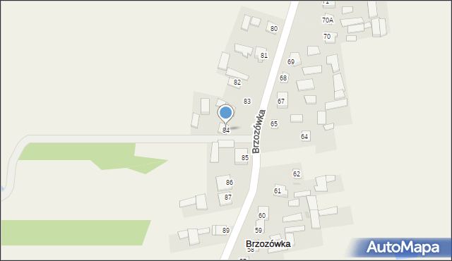 Brzozówka, Brzozówka, 84, mapa Brzozówka