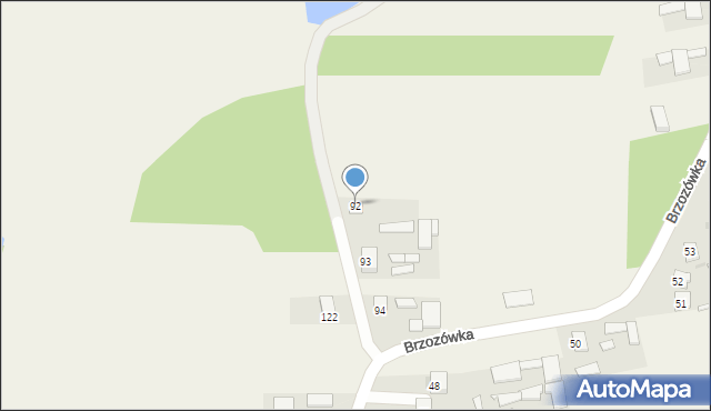 Brzozówka, Brzozówka, 92, mapa Brzozówka