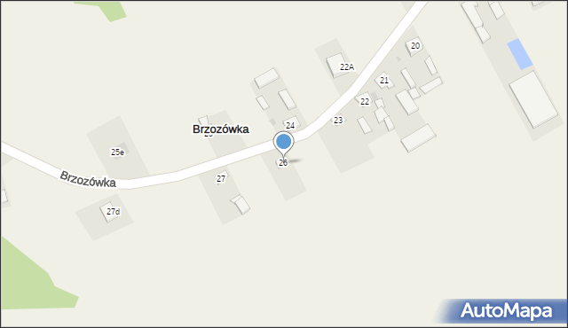 Brzozówka, Brzozówka, 26, mapa Brzozówka