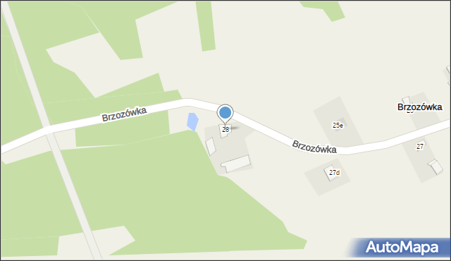 Brzozówka, Brzozówka, 28, mapa Brzozówka