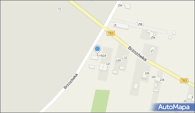 Brzozówka, Brzozówka, 11a, mapa Brzozówka