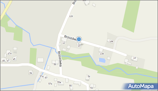 Brzozówka, Brzozówka, 13, mapa Brzozówka