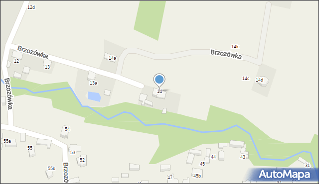 Brzozówka, Brzozówka, 14, mapa Brzozówka