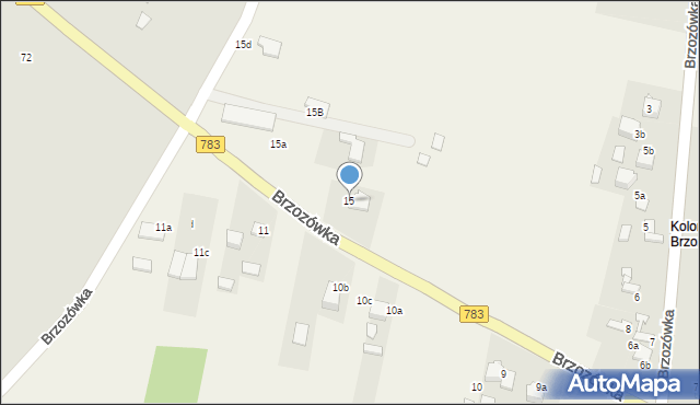 Brzozówka, Brzozówka, 15, mapa Brzozówka