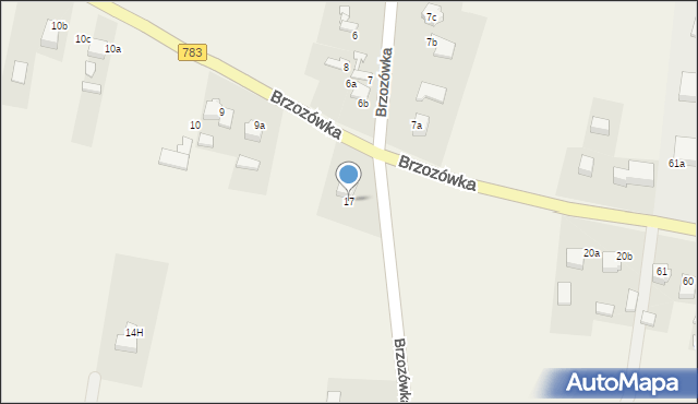 Brzozówka, Brzozówka, 17, mapa Brzozówka