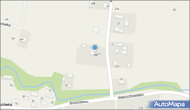 Brzozówka, Brzozówka, 19a, mapa Brzozówka