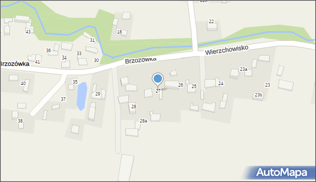 Brzozówka, Brzozówka, 27, mapa Brzozówka