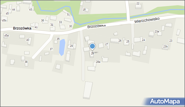 Brzozówka, Brzozówka, 28, mapa Brzozówka