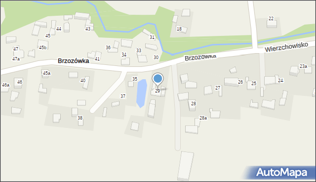 Brzozówka, Brzozówka, 29, mapa Brzozówka