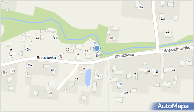 Brzozówka, Brzozówka, 30, mapa Brzozówka