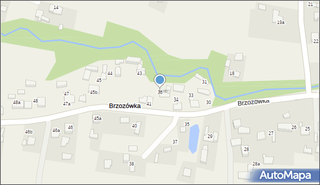 Brzozówka, Brzozówka, 36, mapa Brzozówka