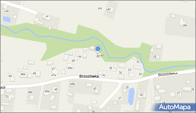Brzozówka, Brzozówka, 43, mapa Brzozówka