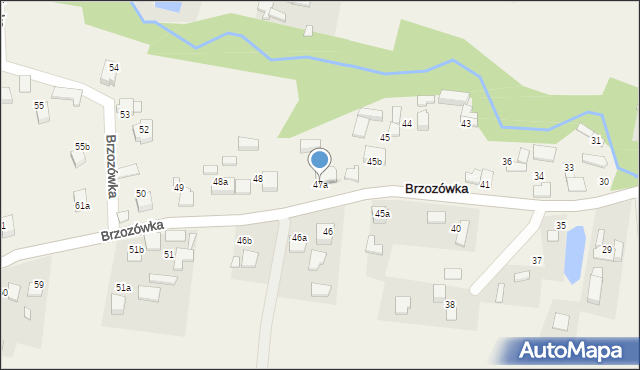 Brzozówka, Brzozówka, 47a, mapa Brzozówka