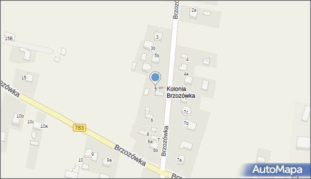 Brzozówka, Brzozówka, 5, mapa Brzozówka