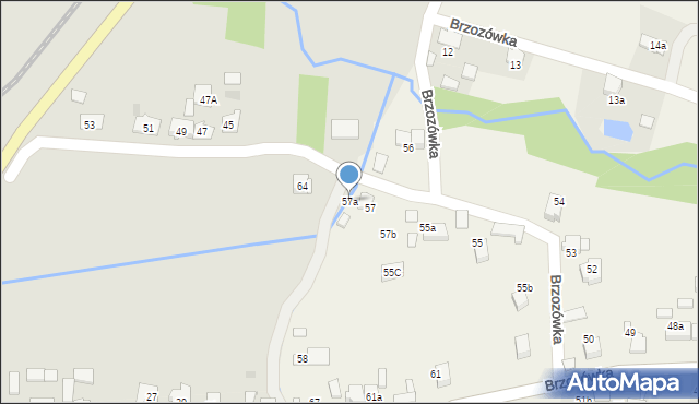 Brzozówka, Brzozówka, 57a, mapa Brzozówka