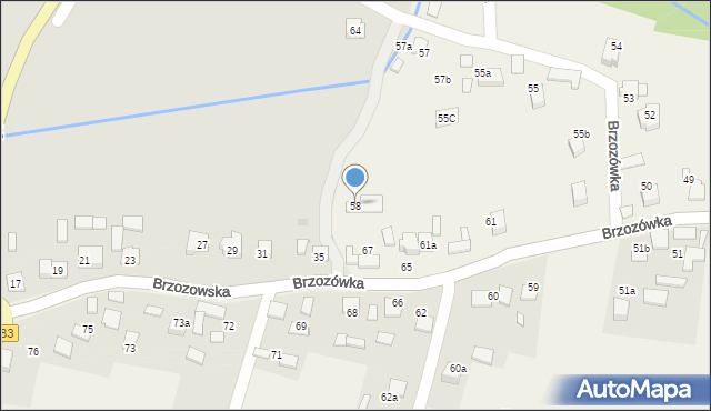 Brzozówka, Brzozówka, 58, mapa Brzozówka