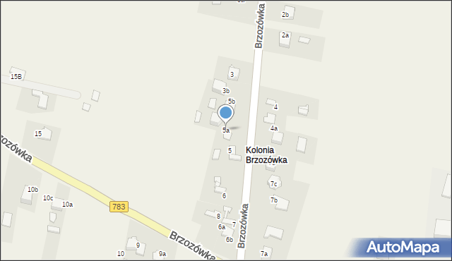 Brzozówka, Brzozówka, 5a, mapa Brzozówka