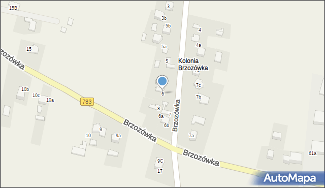 Brzozówka, Brzozówka, 6, mapa Brzozówka