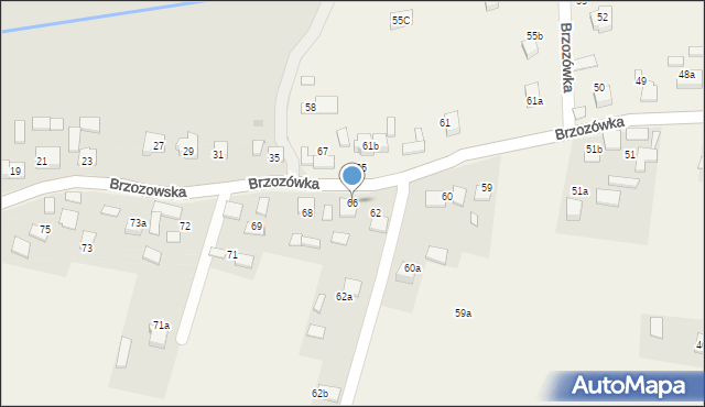 Brzozówka, Brzozówka, 66, mapa Brzozówka