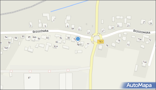 Brzozówka, Brzozówka, 78, mapa Brzozówka