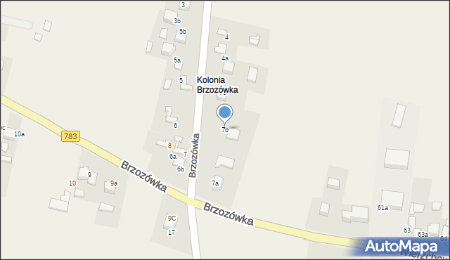 Brzozówka, Brzozówka, 7b, mapa Brzozówka