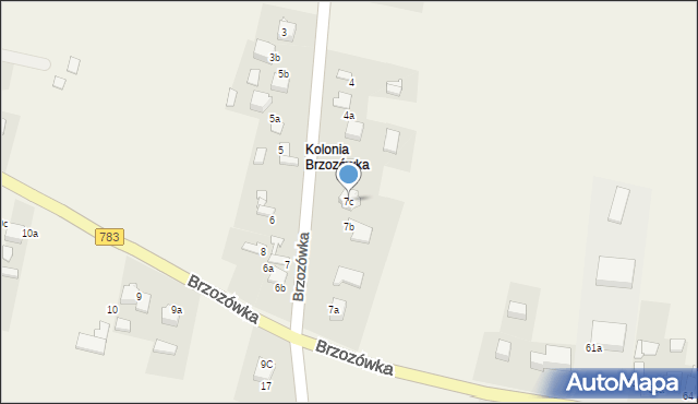 Brzozówka, Brzozówka, 7c, mapa Brzozówka