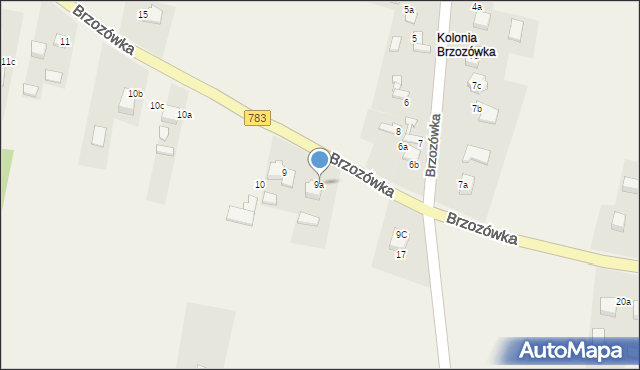 Brzozówka, Brzozówka, 9a, mapa Brzozówka