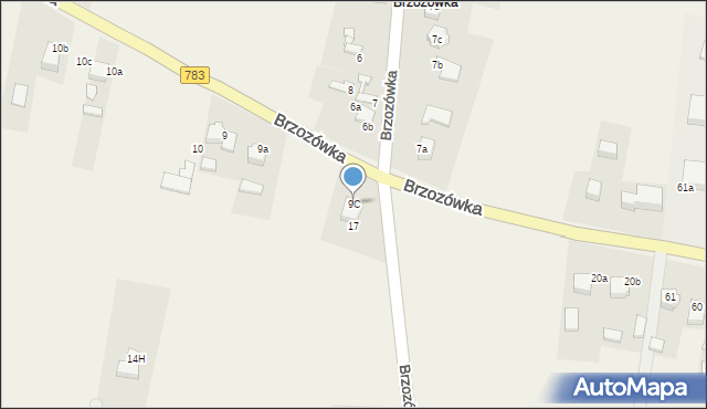 Brzozówka, Brzozówka, 9C, mapa Brzozówka