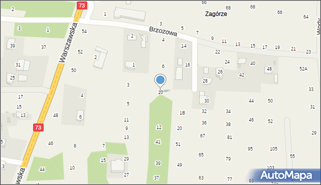 Brzozówka, Brzozowa, 10, mapa Brzozówka